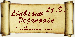 Ljubisav Dejanović vizit kartica